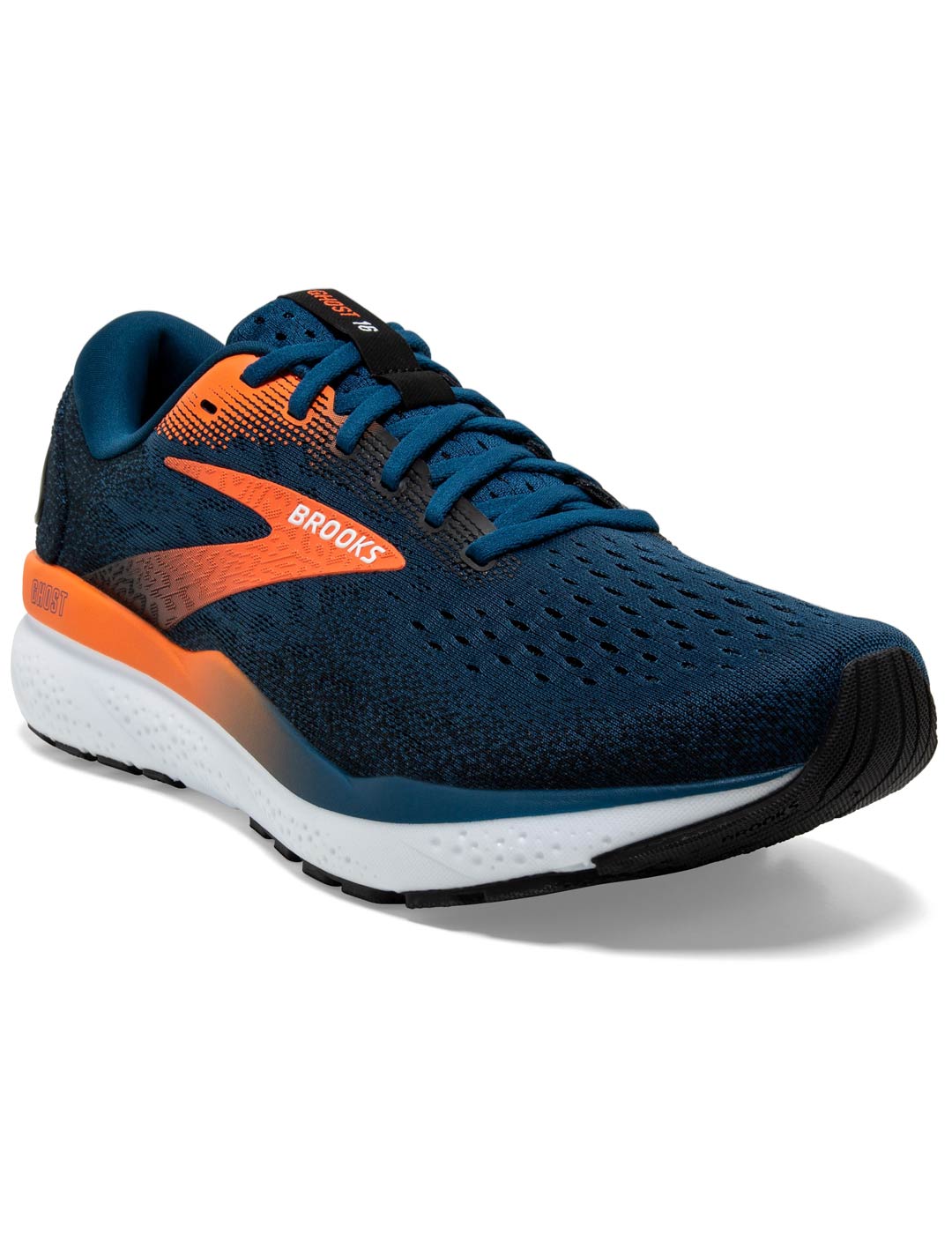 Brooks GHOST 16, marino/naranja