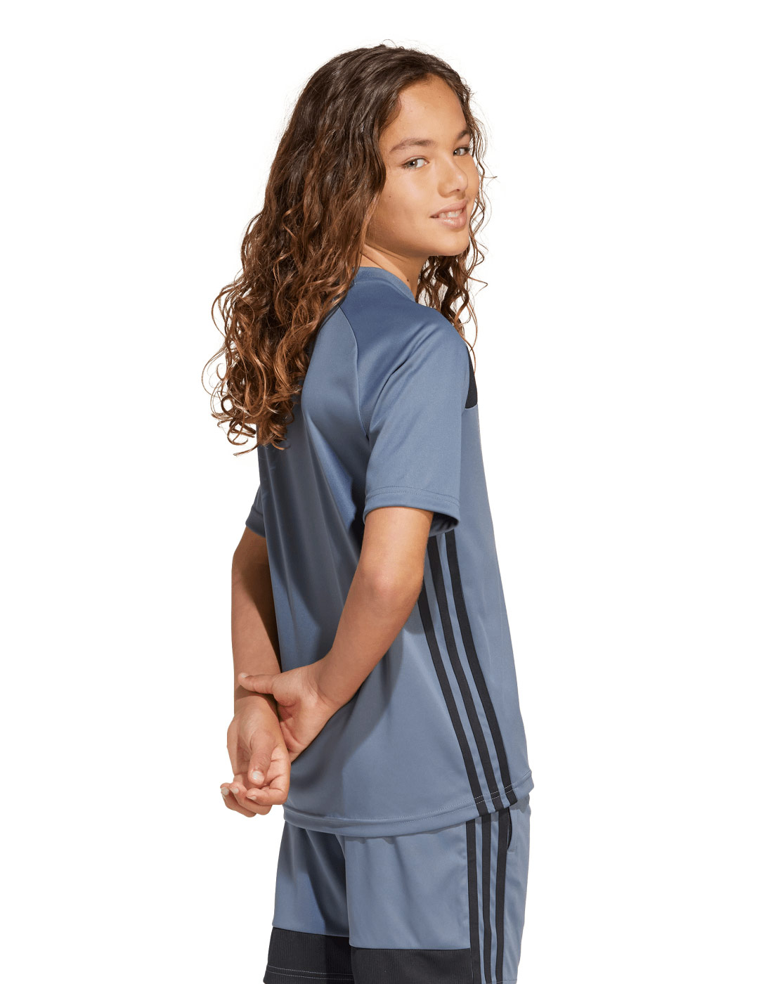 camiseta adidas manga corta TIRO, gris/negro