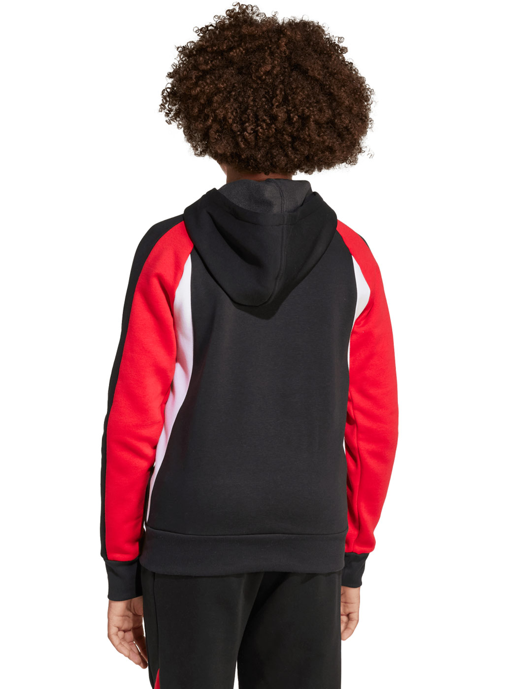 sudadera de capucha adidas junior, negro/rojo