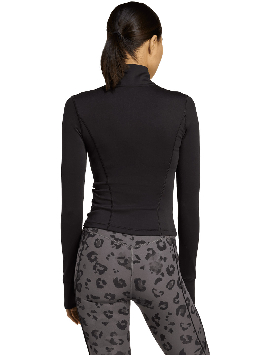 chaqueta técnica  adidas con cremallera ajustada mujer, negro