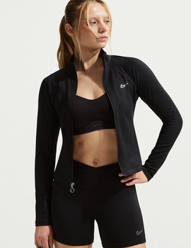 chaqueta nike manga larga ajustada mujer, negro