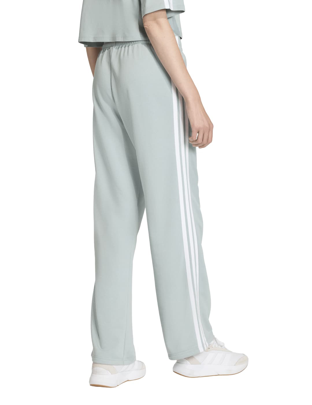 pantalón chandal mujer adidas recto, verde/blanco